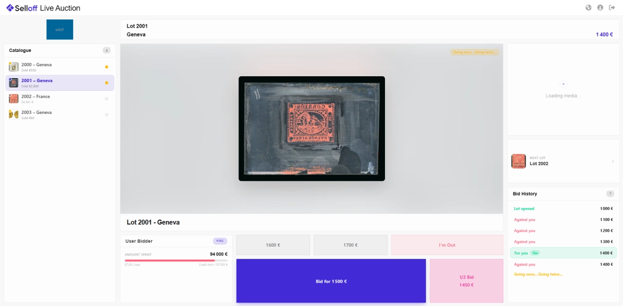 Live auctions & online bidding