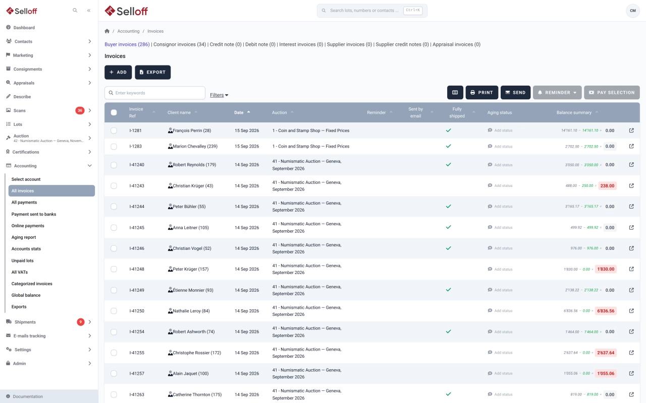 Payment tracking & reminders